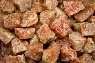 2 Pounds Of Natural Orange Sunstone Rough - Cabbing,  Tumble Rocks,  Reiki