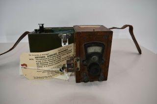 Antique,  Leeds And Northrup Bakelite Galvanometer With Wooden Case