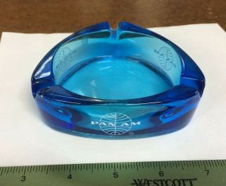 Ad Ashtray Vintage Pan Am Airlines Airplane Jet Airport Transportation American