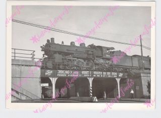 Vintage 5 " X7 " Photo Train Railroad C&nw Chicago North Western 503 4 - 6 - 2 West On