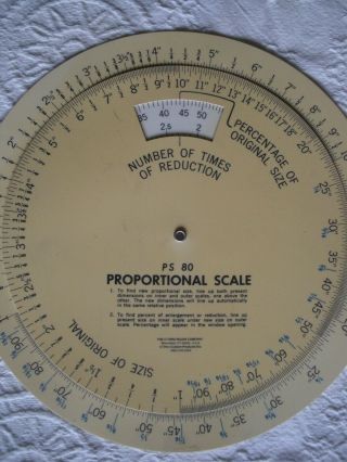 Vintage C Thru Ruler Company Ps 80 Proportional Scale