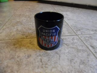 Union Pacific Railroad Black Ceramic Mug 844 Steam 3985 Coffee Cup