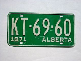 1971 Alberta Vintage License Plate Kt - 69 - 60