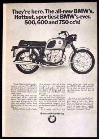 1970 Bmw 750 Hottest Sportiest Vintage Ad 500 600