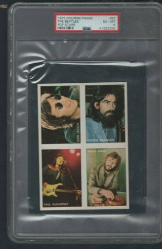 1975 The Beatles Psa 6 Figurine Panini Pop Stars 57 Pop 1/2 Highest Grade