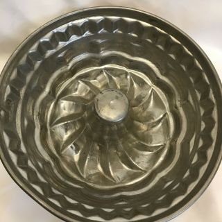 Vintage Copper Mold Bundt Cake Pan Tin Lined Made in Italy 10 