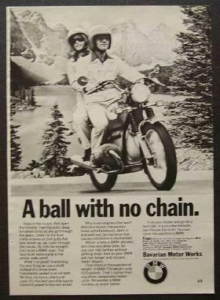 1973 Bmw 750 A Ball With No Chain Motorcycle Full Page Ad