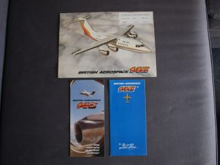 British Aerospace 146 Brochures With Seat Plans 1980 