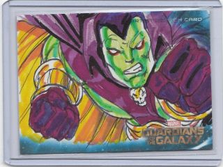 Ud Marvel Guardians Of The Galaxy Artist Sketch Card Phantom Gilbert Monsanto