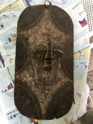 Old African Wood Ceremonial Songye Kifwebe Shield Mask