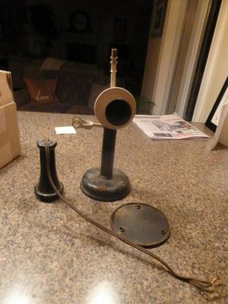 Antique Vintage Kellogg Candlestick Telephone Parts