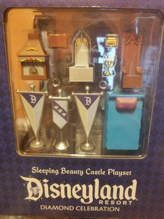 Disneyland 60th Diamond Anniversary Sleeping beauty castle light up playset 3