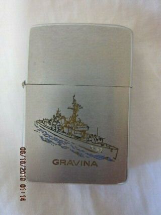 Vintage 1972 Zippo Lighter Spanish Navy Ship Destroyer Gravina