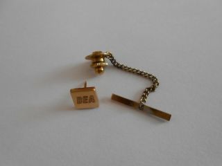 Bea Obsolete Airline Vintage Gold Colour Staff Tie - Scarf Pin