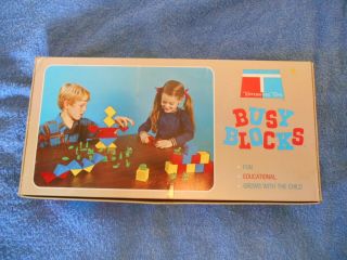 Vintage Tupperware Toys Busy Blocks Complete Never Played With