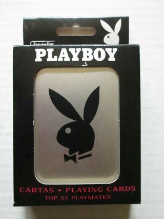 Playboy Deck Of Playing Cards In A Metal Logo - Ed Tin