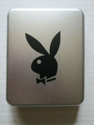 Playboy deck of playing cards in a metal logo - ed tin 3