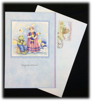 Vintage Bunnies By The Bay Congratulations You Deserve A Gold Star Bees Card