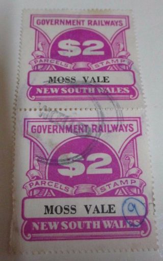 Government Railways Parcels Stamps - Two Dollar Moss Vale,  NSW - 2