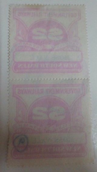 Government Railways Parcels Stamps - Two Dollar Moss Vale,  NSW - 3