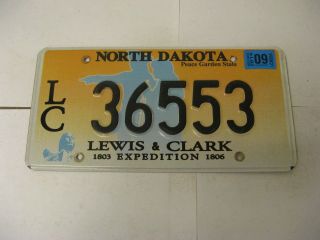 2009 09 North Dakota Nd License Plate Lc 36553
