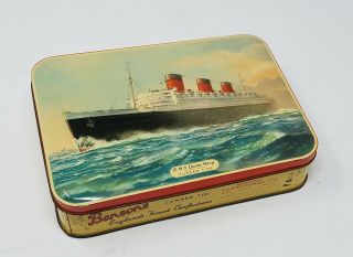 Queen Mary Bensons Toffee Tin W/ Portrait - Nautiques Ships Worldwide