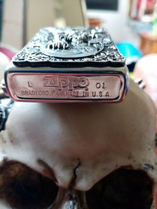 Devil dragon 2001 zippo comes with zippo insert fully 3