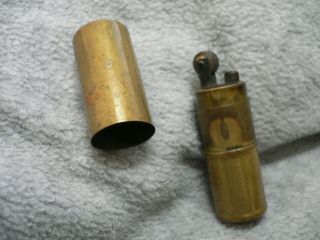 Vintage Ww11 Brass Trench Petrol Lighter,  The Parr,  Ul,  By Mfg Co.