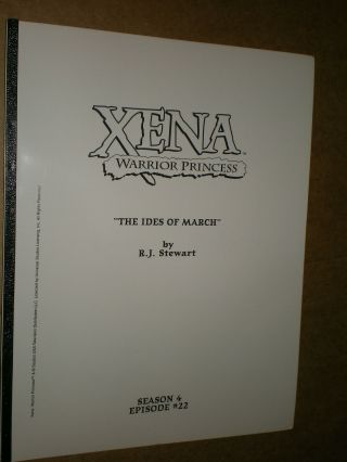 Xena Script The Ides Of March Season 4 Episode 22 Rare Lucy Lawless