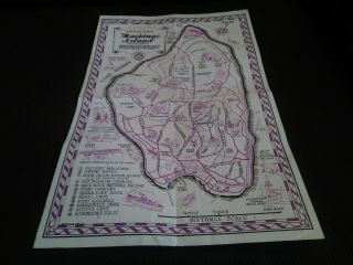 Vintage Mackinac Island Michigan Map Historic