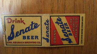 Vintage Matchbook Cover.  Senate Beer.