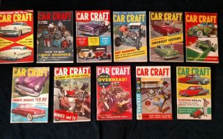 Vintage 1957 Car Craft Magazines 11 Issues Honk Hot Rods Customs Lead Sleds Ivo