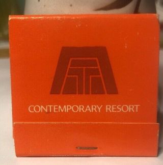 Matchbook Walt Disney World Contemporary Resort Orange W/ White Print L95 $drop