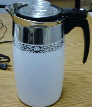 Vintage Corning Ware 10 Cup Electric Coffee Pot