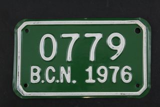 1976 Vintage Baja California Norte Motorcycle License Plate 0779