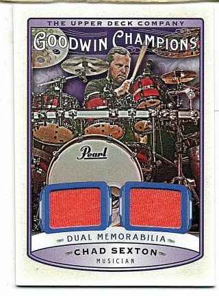 2019 Upper Deck Goodwin Champions Chad Sexton Dual Worn Relic Card