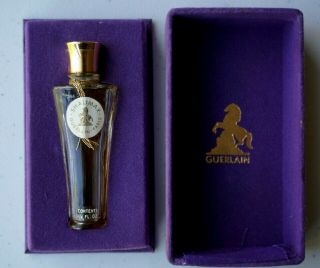 Vintage Shalimar Guerlain Extrait Paris 1/4 Fl Oz Very Old Bottle & Case