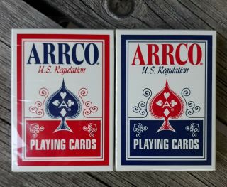 2 Decks Ohio Made Arrco Playing Cards Out Of Print Priced To Sell Quickly