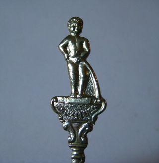 Souvenir Spoon " Mannequin Pis " From Brussels,  Belgium