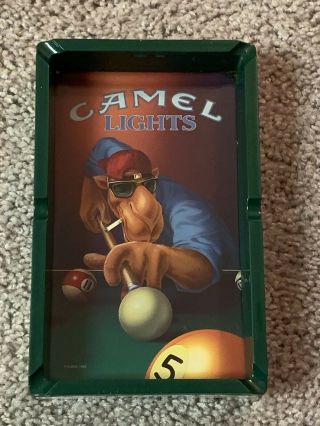Vintage 1992 Camel Lights Pool Table Ashtray Joe Camel Cigarette Advertising