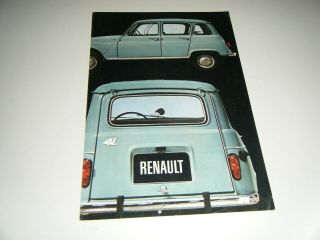 Vintage 1970s Renault 4l Car Dealers Sales Brochure