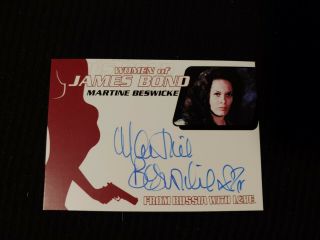 Women Of James Bond Martine Beswicke Auto Card Autograph From Russia With Love