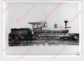 Vintage 5 " X7 " Photo Train Railroad Cincinnati Eastern 3 Dick Thompson 4 - 4 - 0 Now