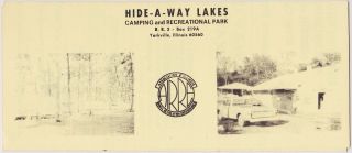 C1973 Hide - A - Way Lakes Camping Yorkville Illinois Brochure