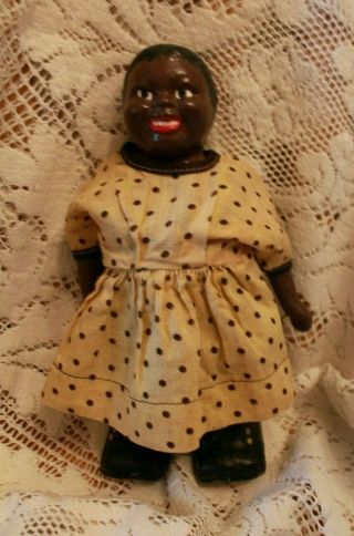 Rare Antique Black Americana Early 1900s Folk Art Wood Walker Doll Toy 2