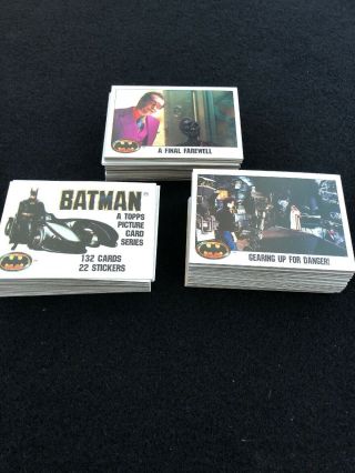 Topps Batman 1989 Complete Set Inc Stickers Plus Batman Begins Tyre Costume Card