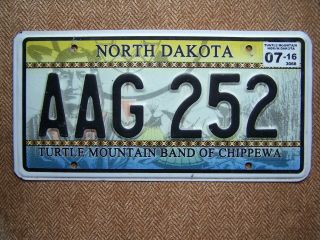 2016 North Dakota Chippewa License Plate.  115 Grams 252