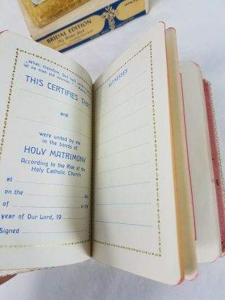 1954 Prayer Book For The Catholic Bride Regina Press,  Gold Edges VTG 6