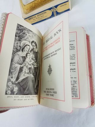 1954 Prayer Book For The Catholic Bride Regina Press,  Gold Edges VTG 7