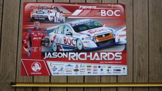 Jason Richards Boc Gas Holden V8 Supercar Team Large Advertising Poster 1